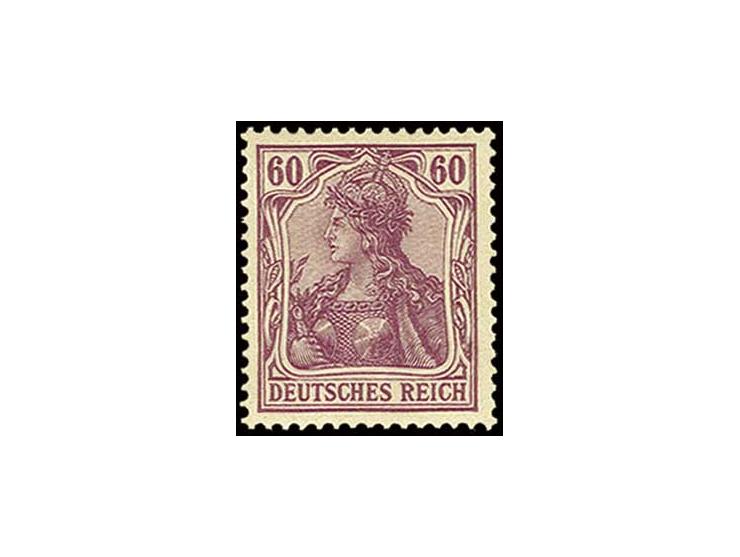 60 Pfg. dunkellila, postfrisch, Kabinett, Fotoattest Jäschke-L. BPP (Mi. 900,-)