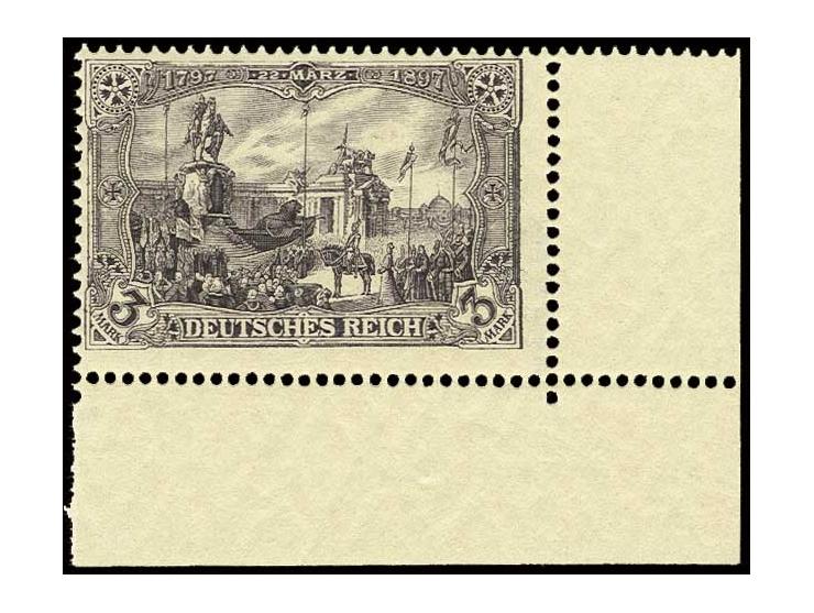 3 M., rechte untere Bogenecke, postfrisch, Pracht, sign. Zenker BPP und Fotoattest Jäschke BPP (Mi. 1.100,-)