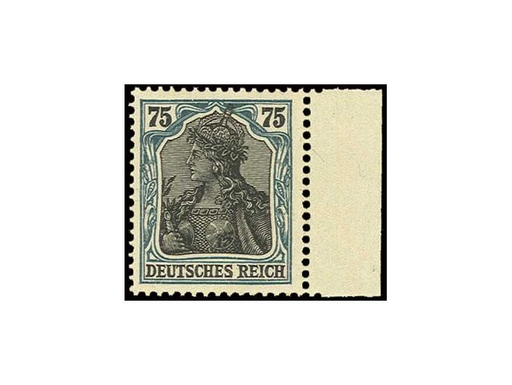 75 Pfg., Rahmen bläulichgrün, postfrisches rechtes Randstück, Luxus, Fotokurzbefund Dr. Oechsner BPP (Mi. 400,-)