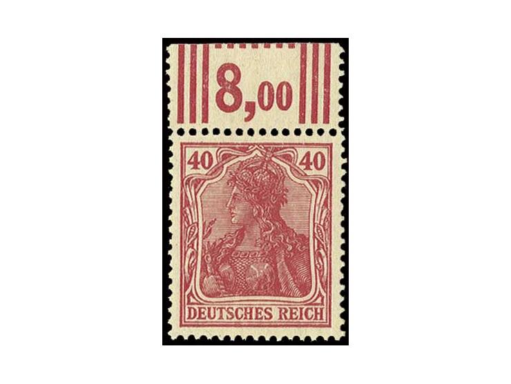 40 Pfg. mit Walzendruckoberrand "3'7'3", postfrisch, Pracht, Fotoattest Fleiner BPP