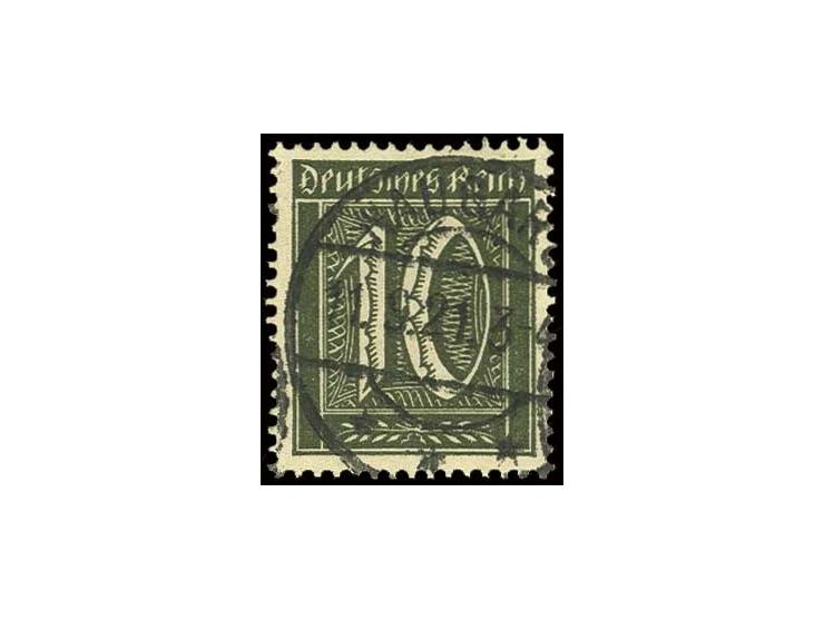 10 Pfg. schwarzoliv, gestempelt, Pracht, Fotobefund Weinbuch BPP (Mi. 350,-)