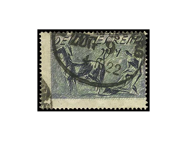 dito, entwertet mit Bahnpoststempel vom 4.10.22, sehr seltene Marke, Fotoattest Dr. Oechsner BPP (Mi. 5000,-)