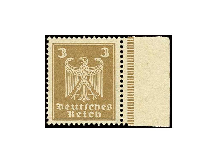 3 Pfg. mit Wz. liegend, postfrisches Randstück, Kabinett, sign. Schlegel BPP (Mi. 400,-)