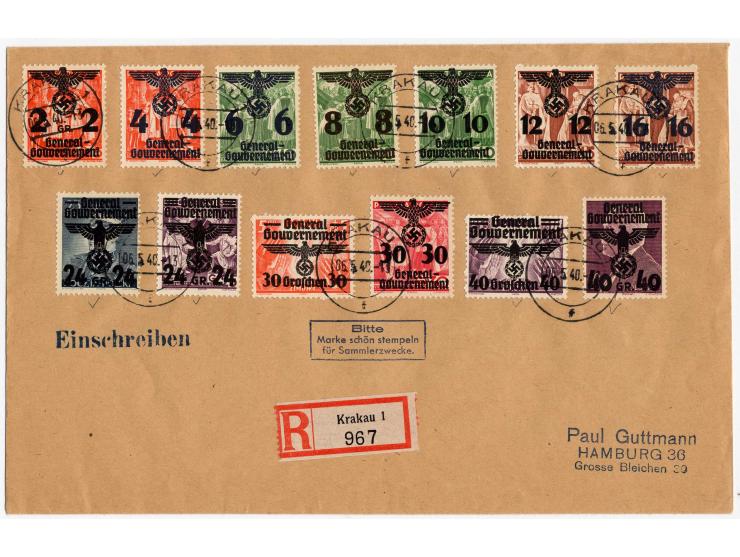 dito, sauber ungebraucht, Marken postfrisch, sign. Schlegel BPP, Pracht; dazu Generalgouvernement Mi.-Nr. 14-39 auf zwei Umsc