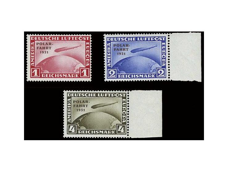 Polarfahrt 1 - 4 M. kpl., dabei 2 und 4 M. rechte Randstücke, postfrisch, Kabinett, kleine rote private Signatur (Mi. 4.000,-