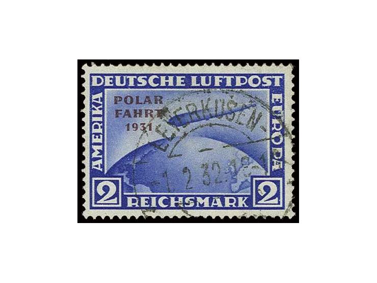 2 M., gestempelt "LEVERKUSEN 1.2.32", zwei ganz leicht verkürzte Zahnspitzen, sign. Grabowski BPP mit Fotoattest (Mi. 1500,-)
