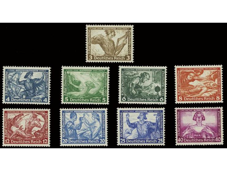 3-40 Pfg. kpl., postfrisch, Kabinett, Fotoattest H.D. Schlegel BPP (Mi. 2.300,-)
