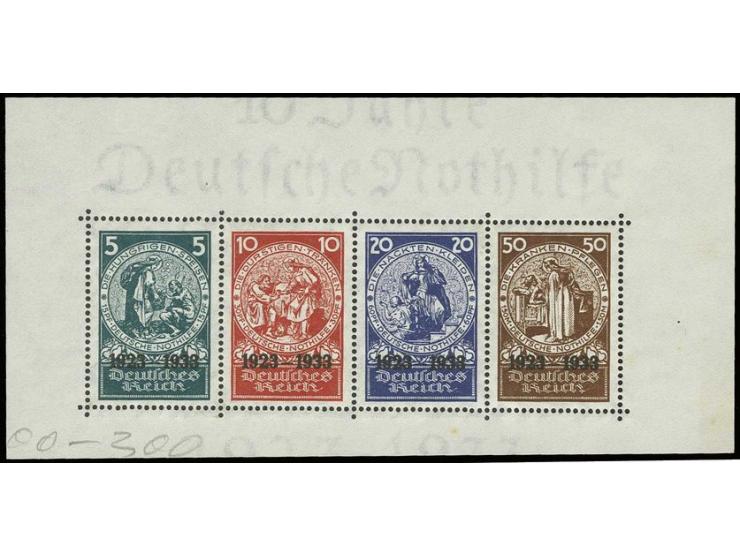 5-50 Pfg., kpl. Herzstück mit allseits Blockrändern, postfrisch, Kabinett, sign. Schlegel D. BPP (Mi. 1.000,- +)