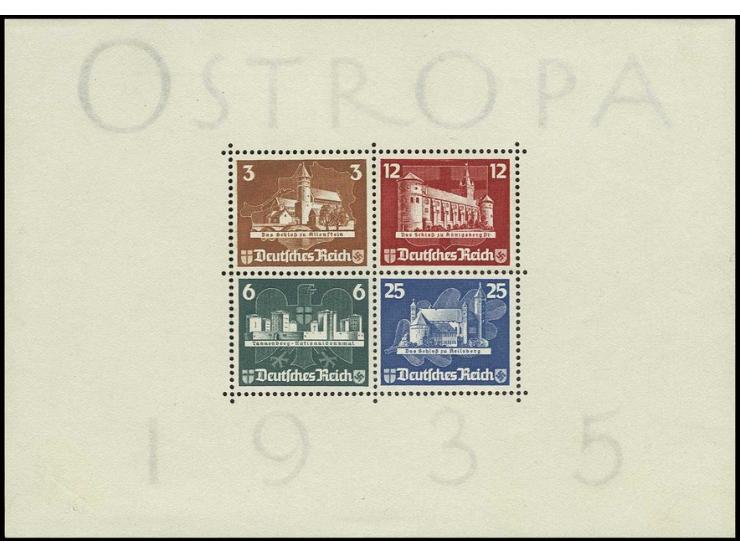 1935, Ostropa-Block, ungebraucht ohne Gummi, kurzer Einriß im rechten Rand (Mi. 1.100,-)