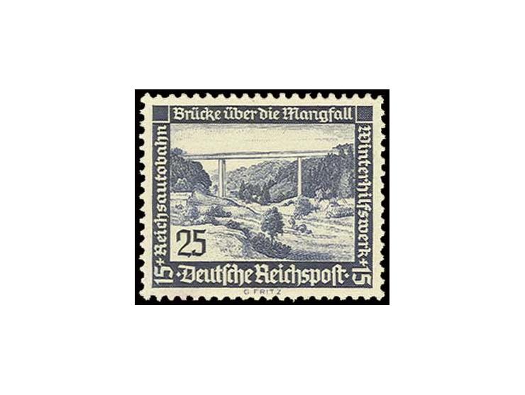 WHW 25 Pfg. mit senkrechter Gummiriffelung, postfrisch, sign. Dr. Wittmann