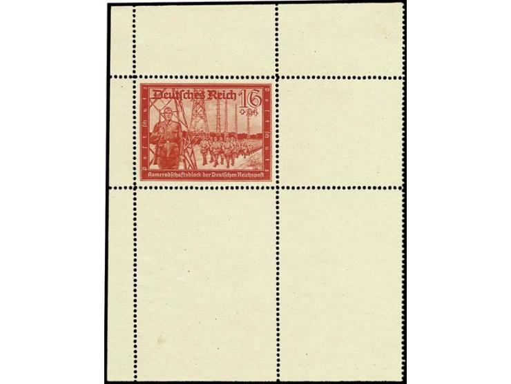 1941, Postkameradschaft 16 Pfg. orangerot als Einzeldruck mit Linienzähnung im Blockformat, postfrisch, sign. Ludin BPP mit F