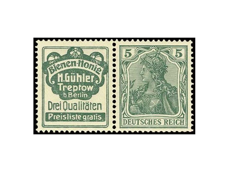 "Bienen-Honig"+5 Pfg., ungebraucht, hervorragend gezähnt (Mi. +100%), Kabinett (Mi. 480,-)