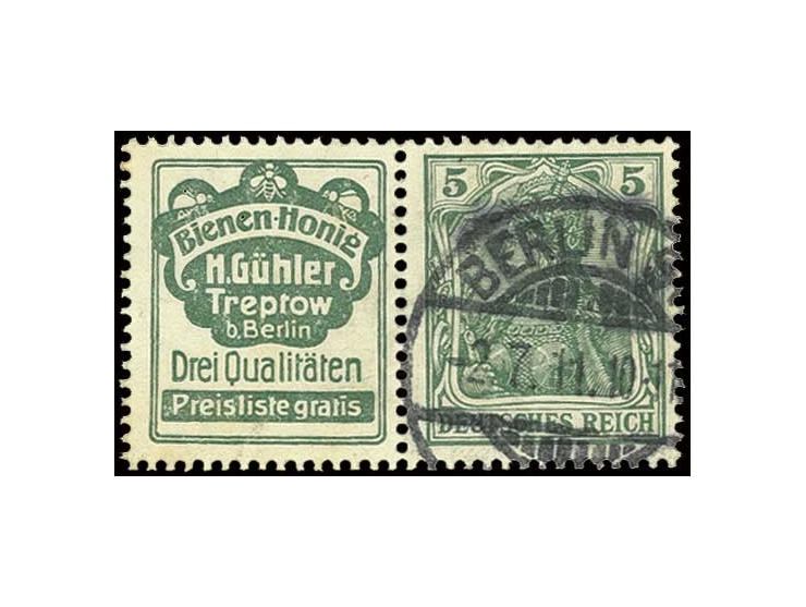"Bienen-Honig" + 5 Pfg., sauber gestempelt "BERLIN 2.7.11", Kabinett (Mi. 320,-)