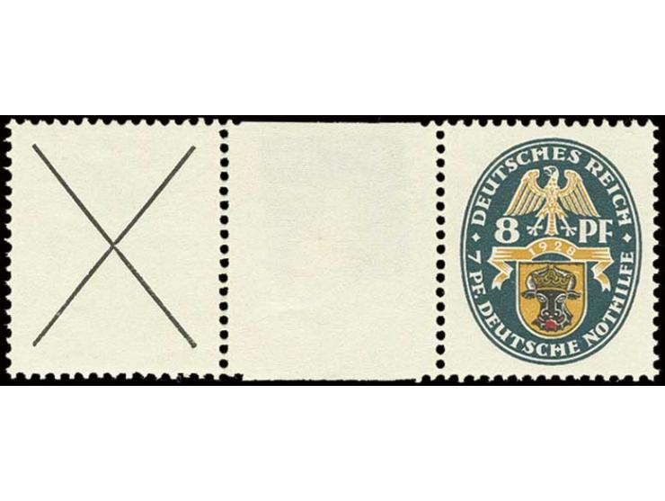 8+Z+X (ohne 15 Pfg.), ungebraucht