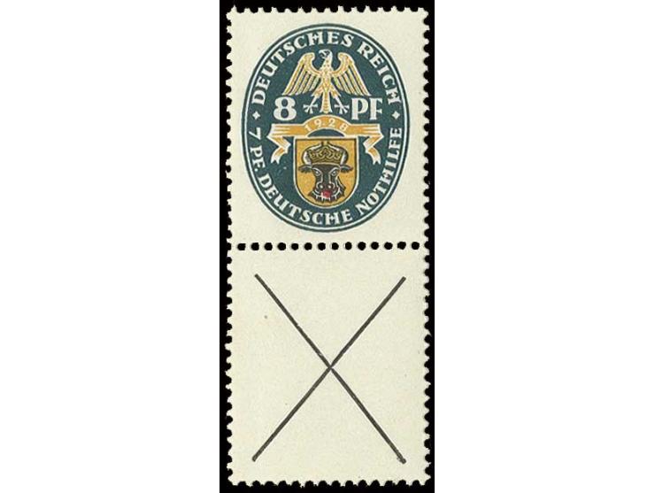 8+X, ungebraucht mit Erstfalz, Kabinett (Mi. 270,-)
