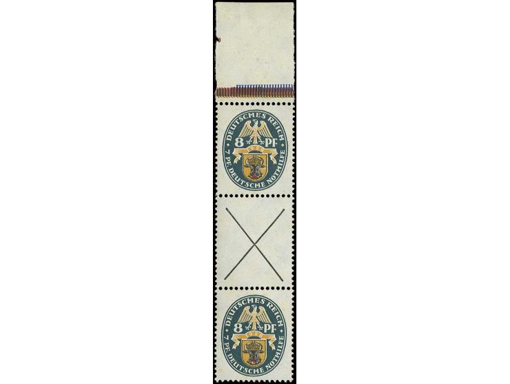 8+X+8 Pfg. mit oben Rand, postfrisch, Kabinett, Fotobefund H.-D. Schlegel BPP (Mi. 2.200,-)