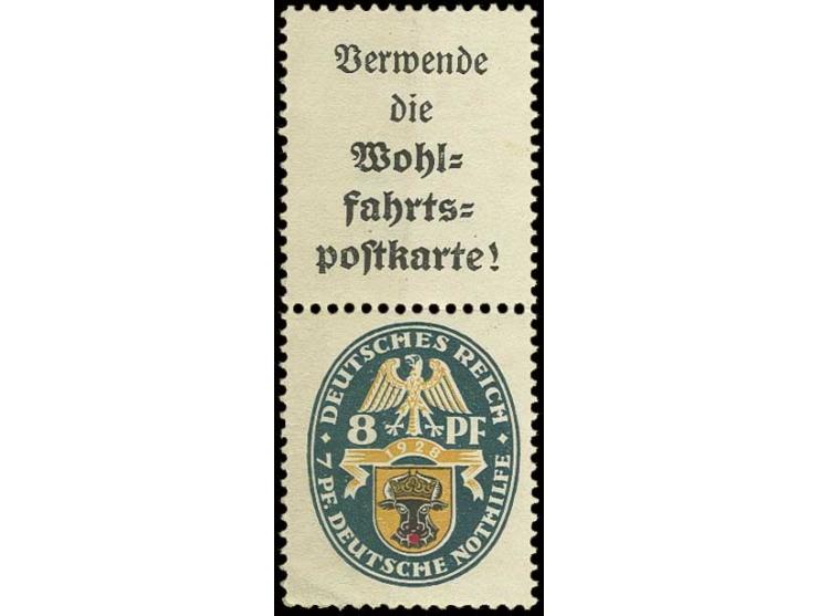 A1.1+8 Pfg., postfrisch, Reklamefeld gelblicher Punkt im Gummi und unten leichte Zahnstauchung, Fotobefund H.-D. Schlegel BPP
