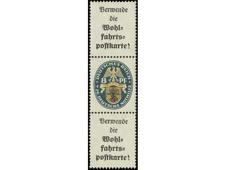 A1.1+8+A1.1, postfrisch, in der Zähnung geringfügig vorgefaltet, Pracht (Mi. 2.000,-)