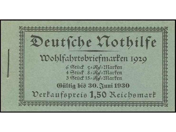 dito, mit geändertem Datum "30. Juni 1930", postfrisch, Deckel ungefaltet in tadelloser Erhaltung, selten (Mi. 7.000,-)