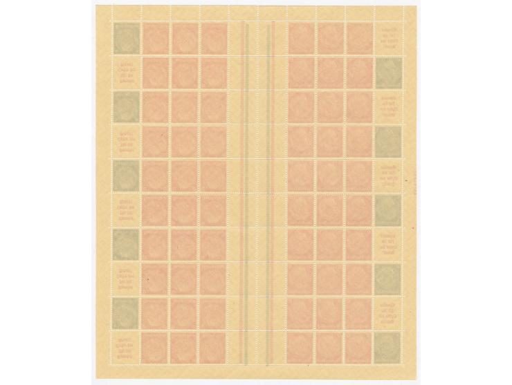 Markenheftchenbogen 6+12 Pfg. mit HAN, postfrisch, ungefaltet und nicht angetrennt, Luxus (Mi. 3.000,-)