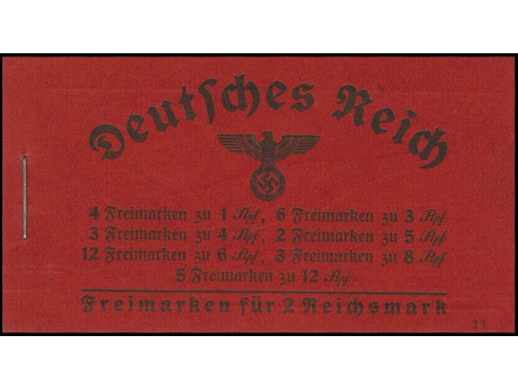 1940/41, Markenheftchen Hindenburg mit ONr. 11, postfrisch, Deckel ungefaltet, Kabinett (Mi. 250,-)