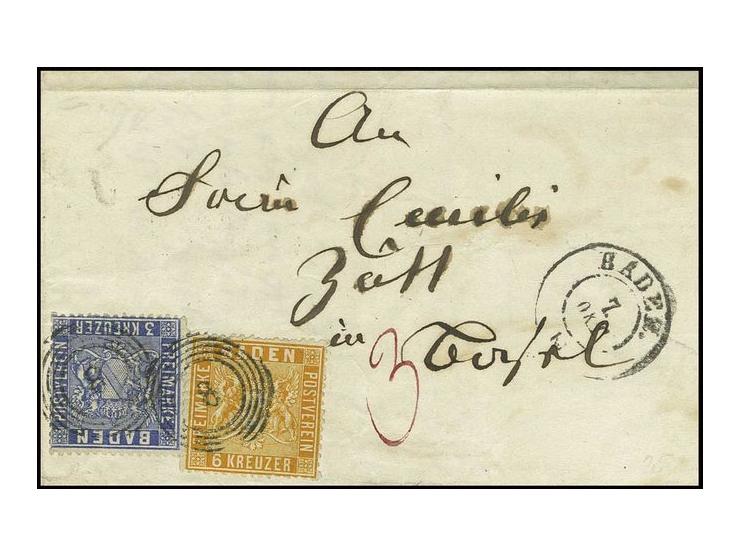 3 Kr. veilchenblau und 6 Kr. orange, beide farbfrisch und in üblich guter Zähnung mit teils gering stumpfen Zähnen, mit saube