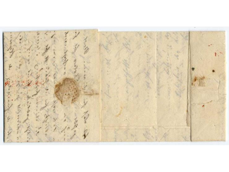 CHOLERAPOST: 1831, "KOENIGL. BAYER. CON-TUMAZ DIRECTION GATTEN-DORF", Ovalstempel klar auf komplettem Faltbrief mit rotem L2 