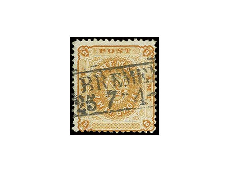 1866/67, gezähnt: 2 Grote orange, farbfrisch und gut gezähnt, sauber gestempelt, Pracht, sign. W. Engel BPP und Kurzbefund He