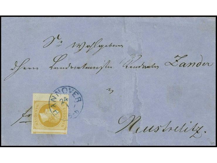 3 Gr. gelborange, breitrandiges linkes Randstück mit Rand-Nr. "10" und Teil der rechten Nachbarmarke, im Unterrand Rahmenbruc