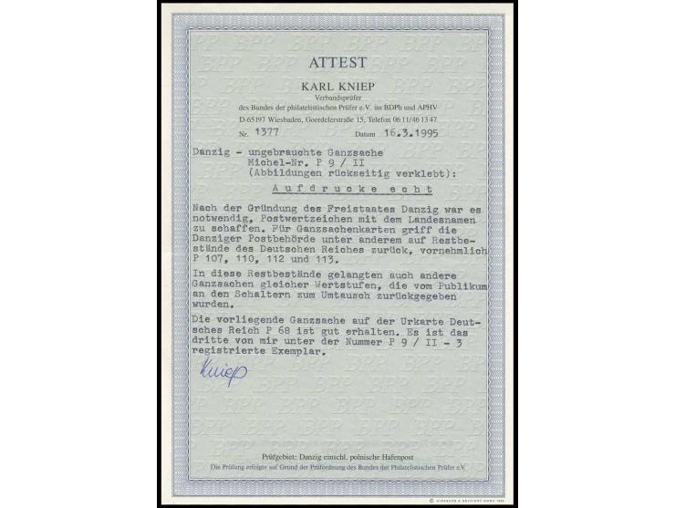 GANZSACHEN: 1920, 30 Pfg. auf Urkarte Deutsches Reich Doppelkarte 10 Pfg., ungebraucht mit leichten Randunebenheiten, Fotoatt
