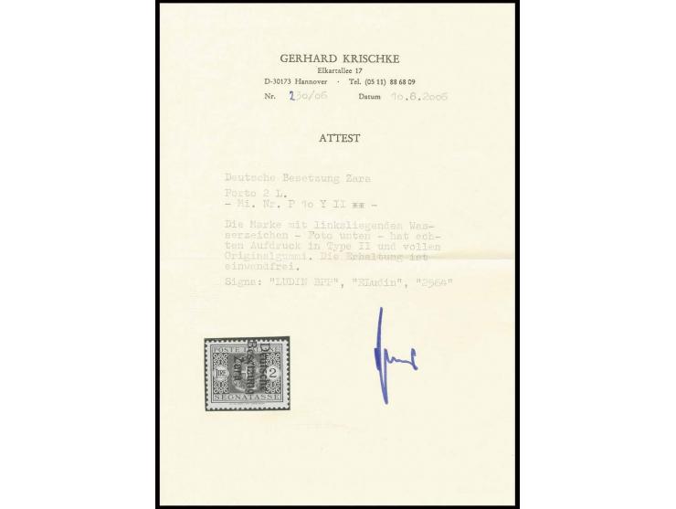 2 L. mit linksliegendem Wasserzeichen, postfrisch, Gummi leicht gebräunt, sign. u.a. Ludin BPP und Fotoattest Krischke