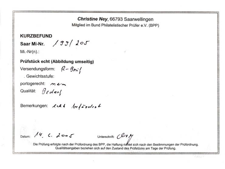 1921/51, postfrische, ungebrauchte und gestempelte Zusammenstellung mit u.a. Mi.-Nr. 199-205 auf R-Brief, Bl.1 etc.