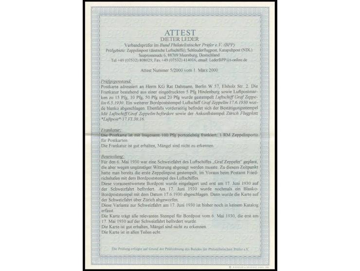 Landungsfahrt nach Kassel, Brief Auflieferung Kassel mit Südamerikafahrt 2 M. und Bestätigungsstempel in Type II, Kabinett