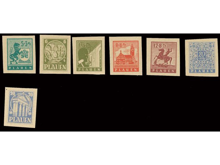 1945, Probedrucke  5-20 Pfg. kpl., postfrisch, sign. Richter und Fotoattest Kunz BPP (Mi. 1050,-)