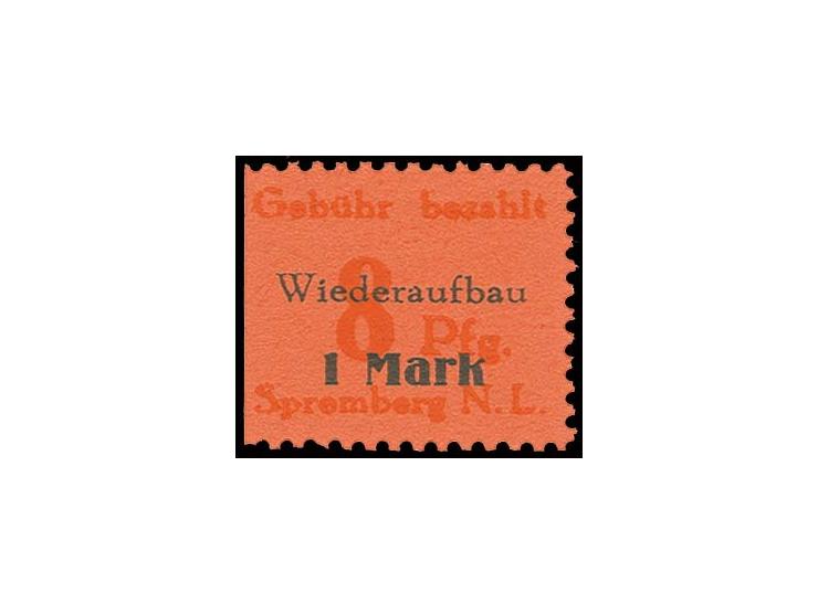 Wiederaufbau 8 Pfg. in Gelborange (statt rot) gezähnt, postfrisch, unsigiert mit Fotoattest Kunz BPP