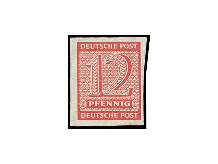 12 Pfg. ungezähnt, postfrisch, sign. Rehfeld und Fotoattest Ströh BPP (Mi. 1.000,-)