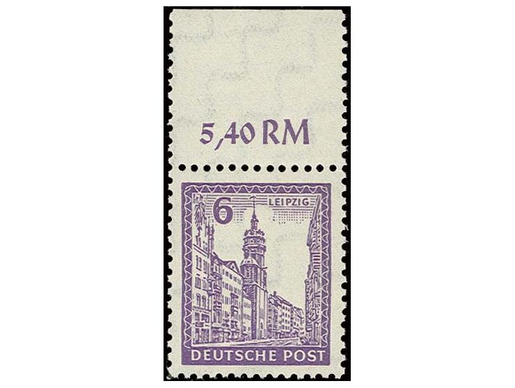 6 Pfg. dunkelrotviolett, postfrisches Oberrandstück, signiert sowie Fotoattest Ströh BPP (Mi. 700,-)