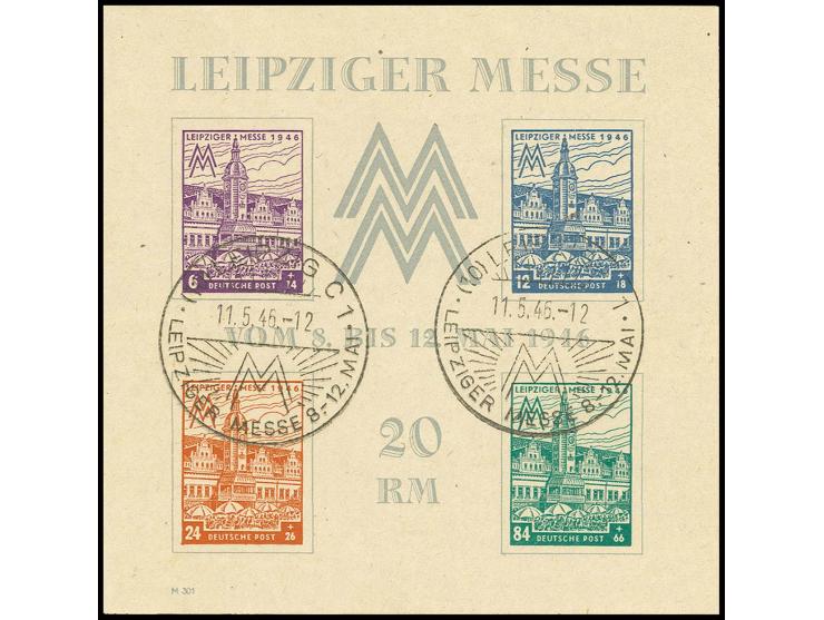 Block mit Wz. Stufen steil steigend mit Sonderstempel, oben rechts schwacher Eckbug und die rechte Blockhöhe entspricht nicht