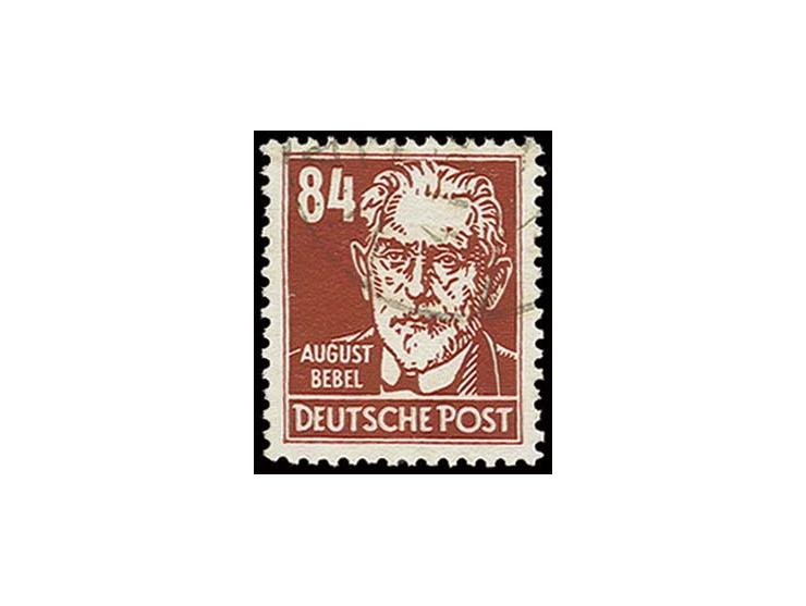 84 Pfg. braunrot mit Stempel "HALLE 14.1.54", Fotoattest Schönherr BPP