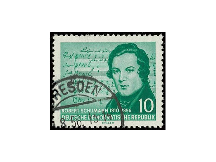 10 Pfg. mit Wz. XI, gestempelt "DRESDEN .. .8.56", sehr selten, Befund Schönherr BPP (Mi. ohne Preis)