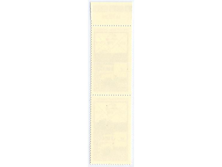 1974, 100 Jahre UPU 35 Pfg. mit Plattenfehler "Postkutsche zum größten Teil fehlend" im Oberrandpaar mit Normalmarke, postfri