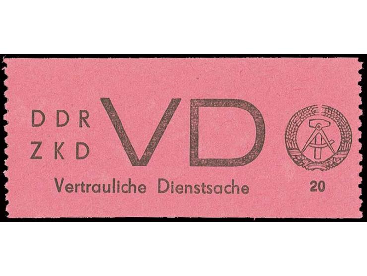 FÜR VERTRAULICHE DIENSTSACHEN: 1965, 20 Pfg. auf helllilarosa, postfrisch, private Signatur (Mi. 3200,-)