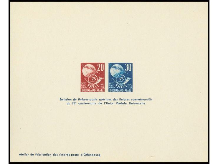 UPU 20 Pfg. als Ministerblock, ungebraucht ohne Gummi wie verausgabt (Mi. 400,-)