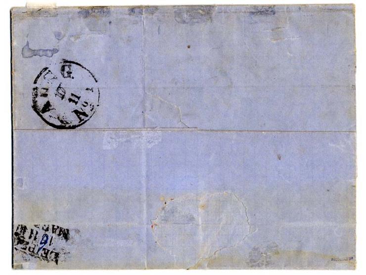 2 Neugroschen dunkelblau im 4er-Block mit sauber aufgesetzter Nr. "8" und nebengesetztem DKr. "CHEMNITZ BAHNH. 16/XII 65" auf