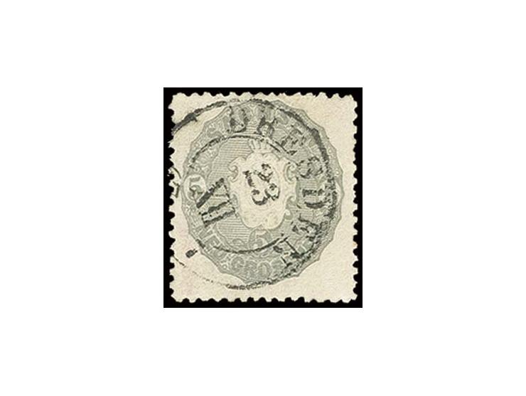 5 Neugroschen reingrau, farbfrisch und gut gezähnt mit sauberem DKr. "DRESDEN 23 XII 67", Kabinett, sign. H. Krause