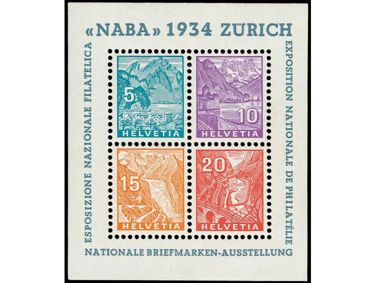 1934, NABA-Block, nahezu postfrisch mit ganz kleiner Anhaftung, Pracht (Mi. 450,-)