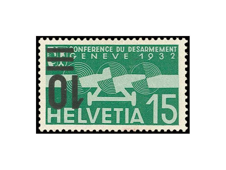 1935, Flugpost 10 auf 15 C. mit kopfstehendem Aufdruck, ungebraucht, Pracht, mehrfach sign. und Fotoattest Scheller (Mi. für 