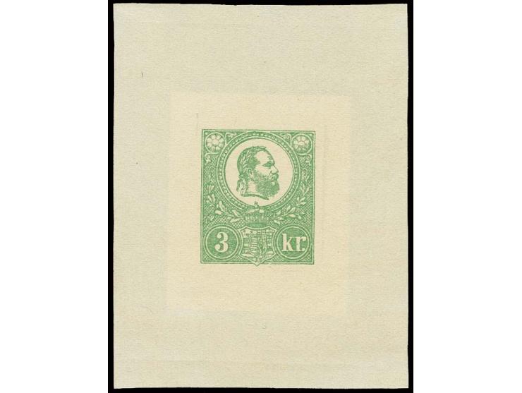 3 kr. green, Sperati forgery in block format