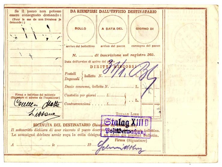 POSTAL STATIONERY: 1944, Parcel card "Republica Sociale Italiana" 12,5 C. with additional franking cancelled "LISSONE 11.1.45