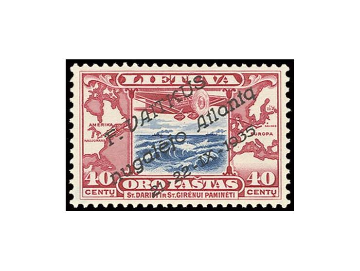 1935, Vaitkus atlantic flight 40 C., unused, fine, sign. Mikulski